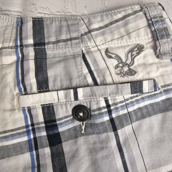 American Eagle Outfitters Chino Shorts Mens Size 31‎ Plaid Golf Casual 2009 - Picture 4 of 11